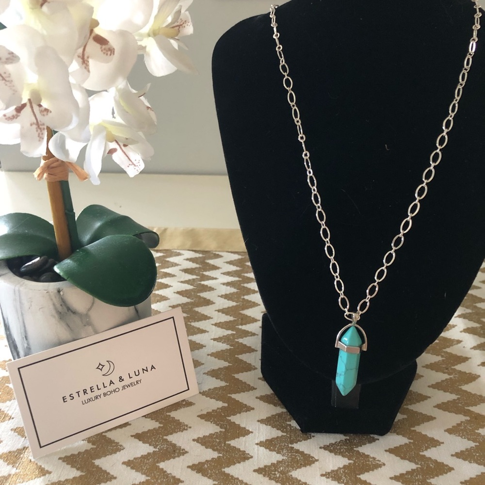 Estrella & Luna Turquoise Drop Necklace